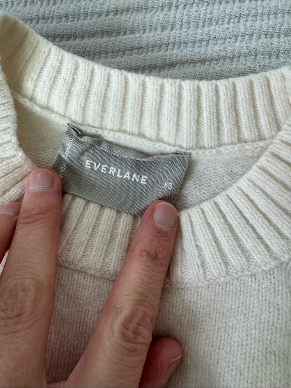 Everlane Cream Crewneck Sweater